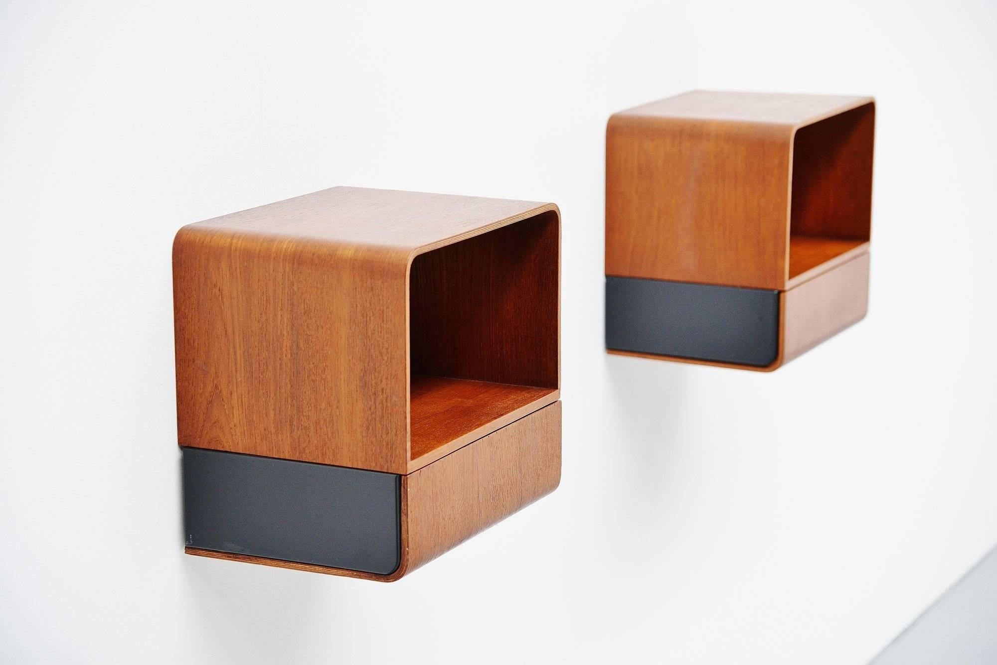Mid-Century Modern Friso Kramer Euroika Bed Cabinets Auping, 1963