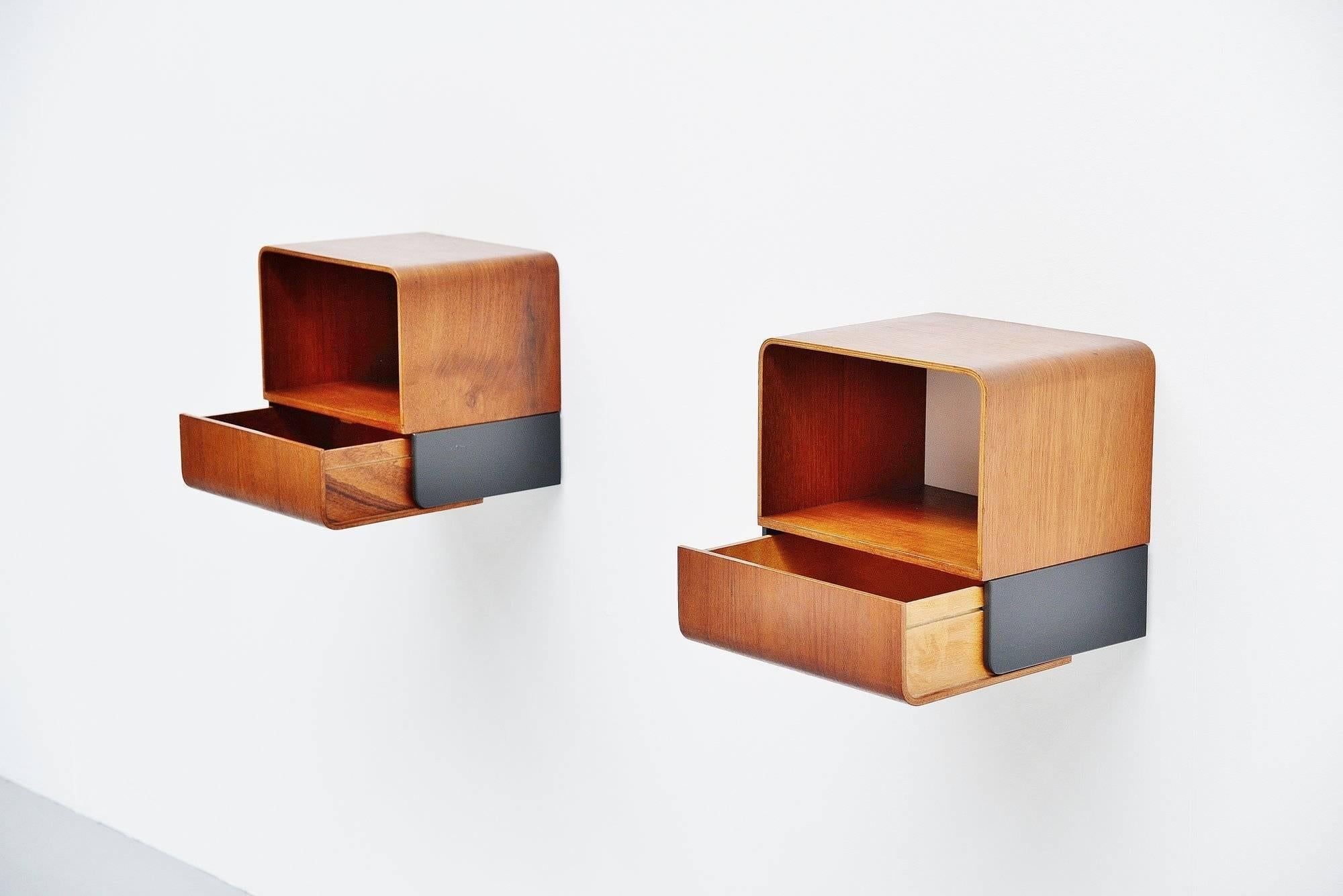 Dutch Friso Kramer Euroika Bed Cabinets Auping, 1963