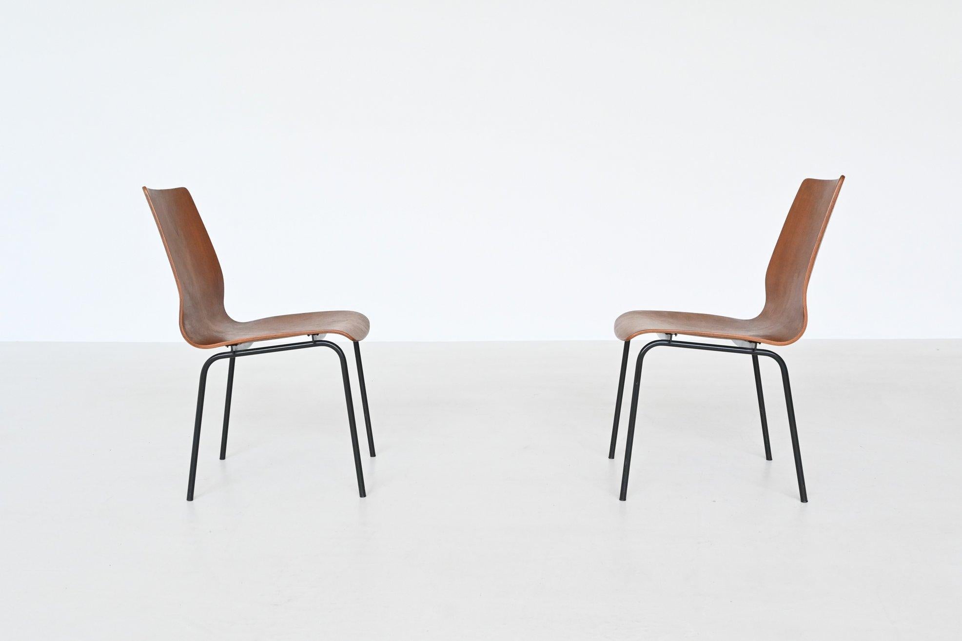 Metal Friso Kramer Euroika Series Chairs Auping the Netherlands, 1963
