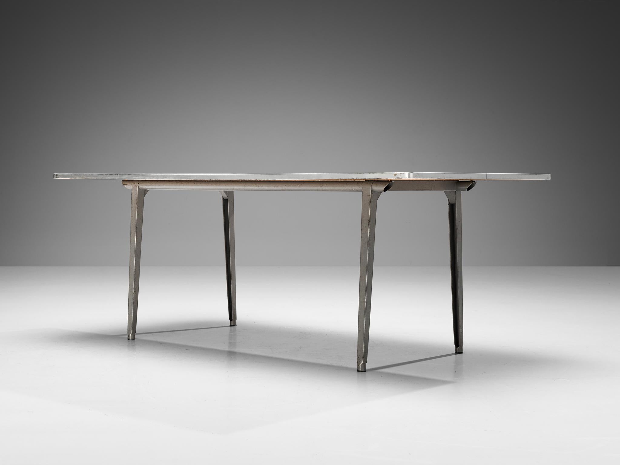 Mid-20th Century Friso Kramer for Ahrend De Cirkel Dining Table or Desk in Grey  For Sale