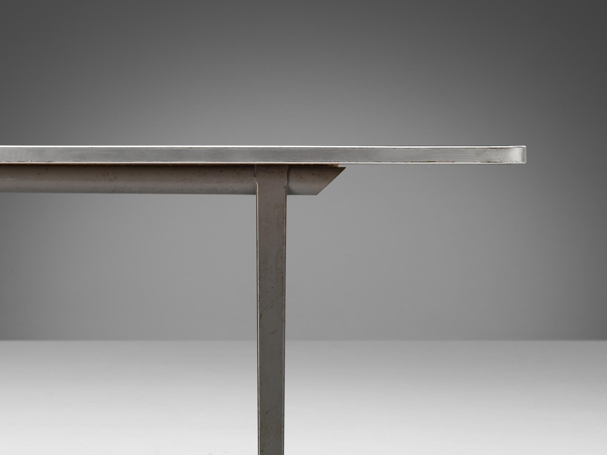 Aluminum Friso Kramer for Ahrend De Cirkel Dining Table or Desk in Grey  For Sale