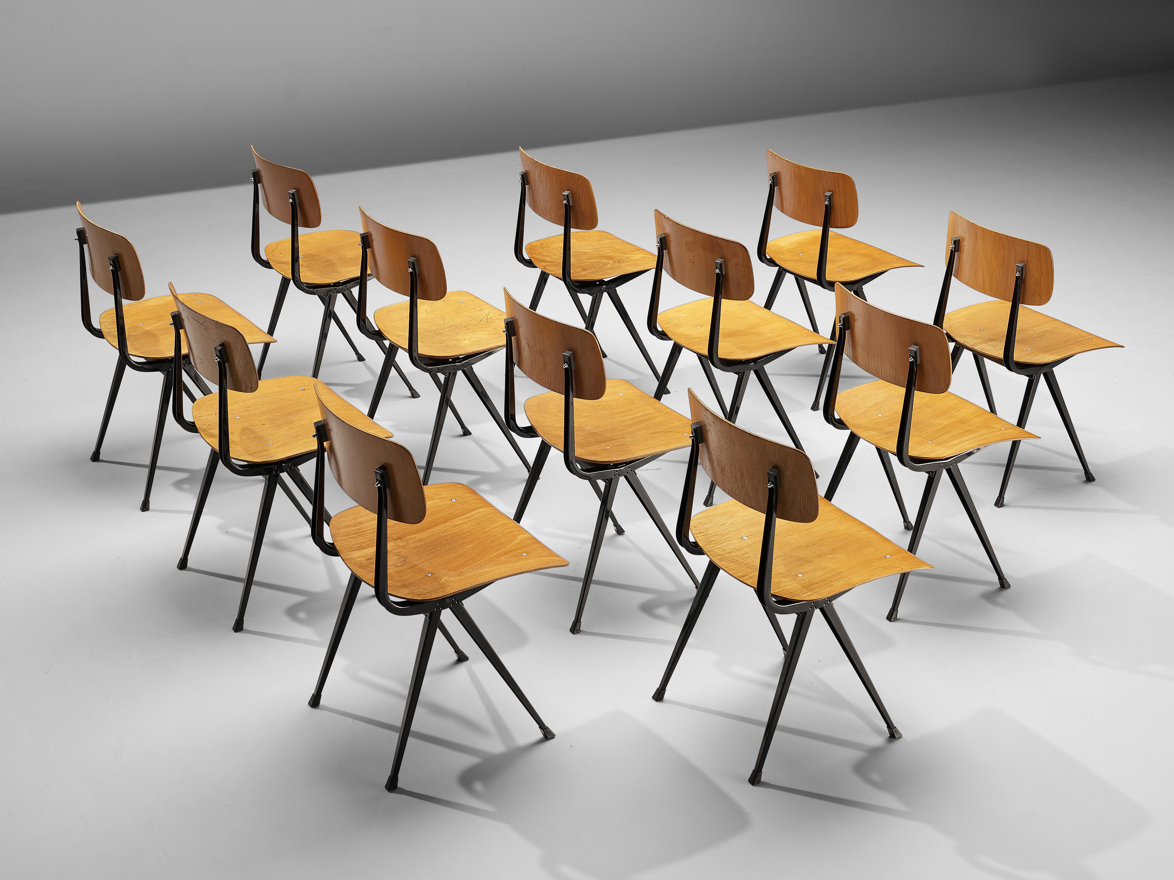 Mid-20th Century Friso Kramer for Ahrend de Cirkel Set of Twelve 'Result' Chairs
