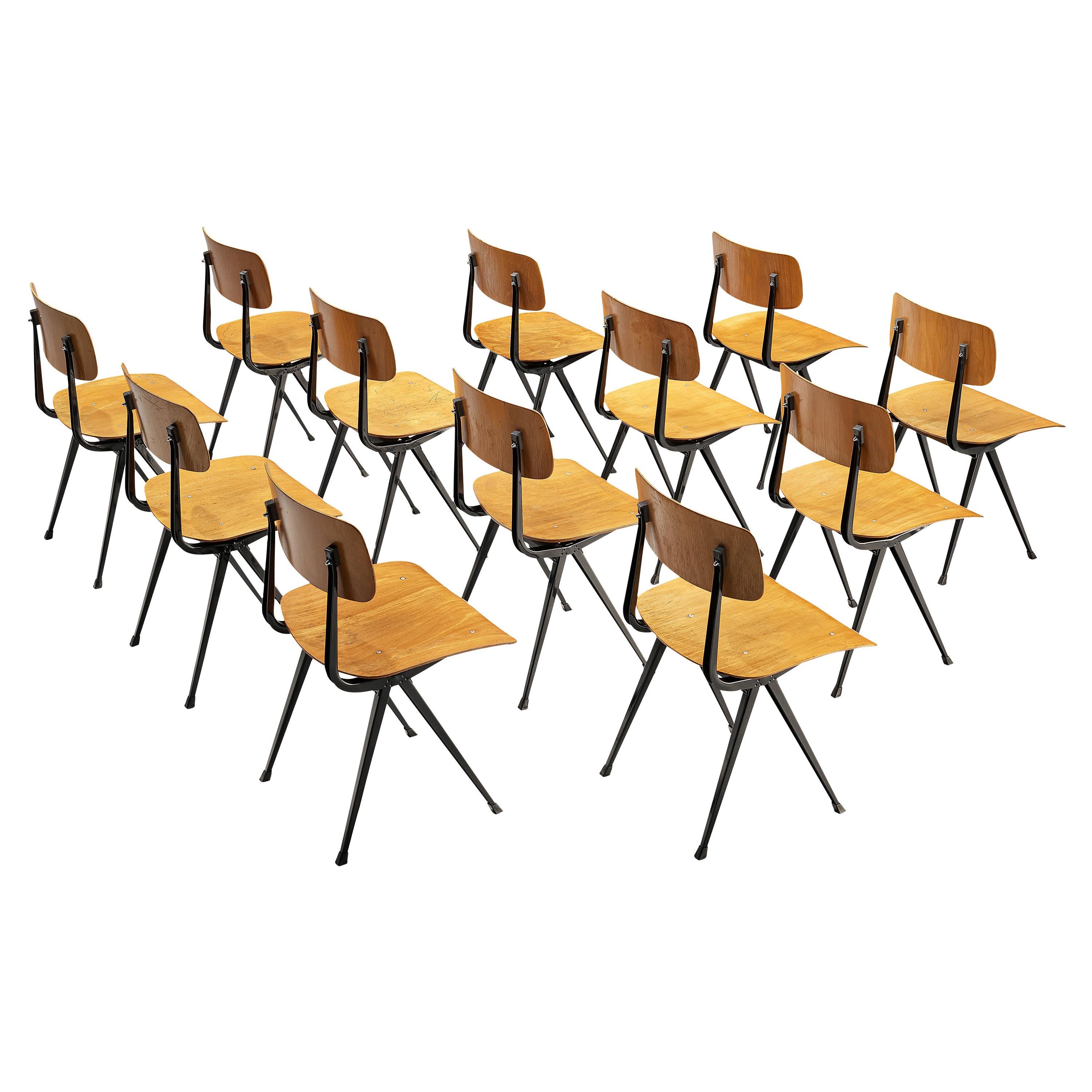 Friso Kramer for Ahrend de Cirkel Set of Twelve 'Result' Chairs