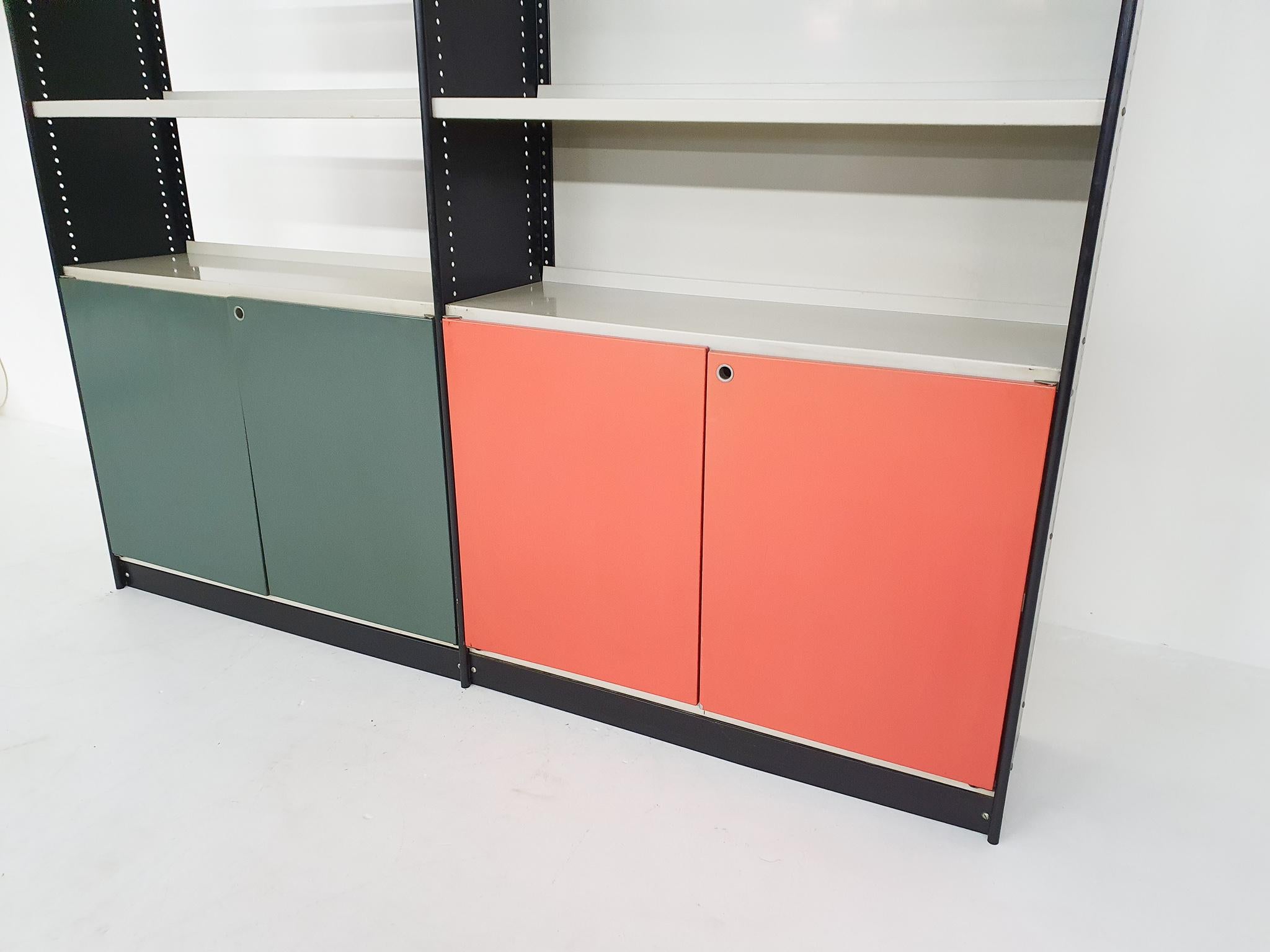 Friso Kramer for Stabilux Metal Book Case, The Netherlands, 1960's In Good Condition In Amsterdam, NL