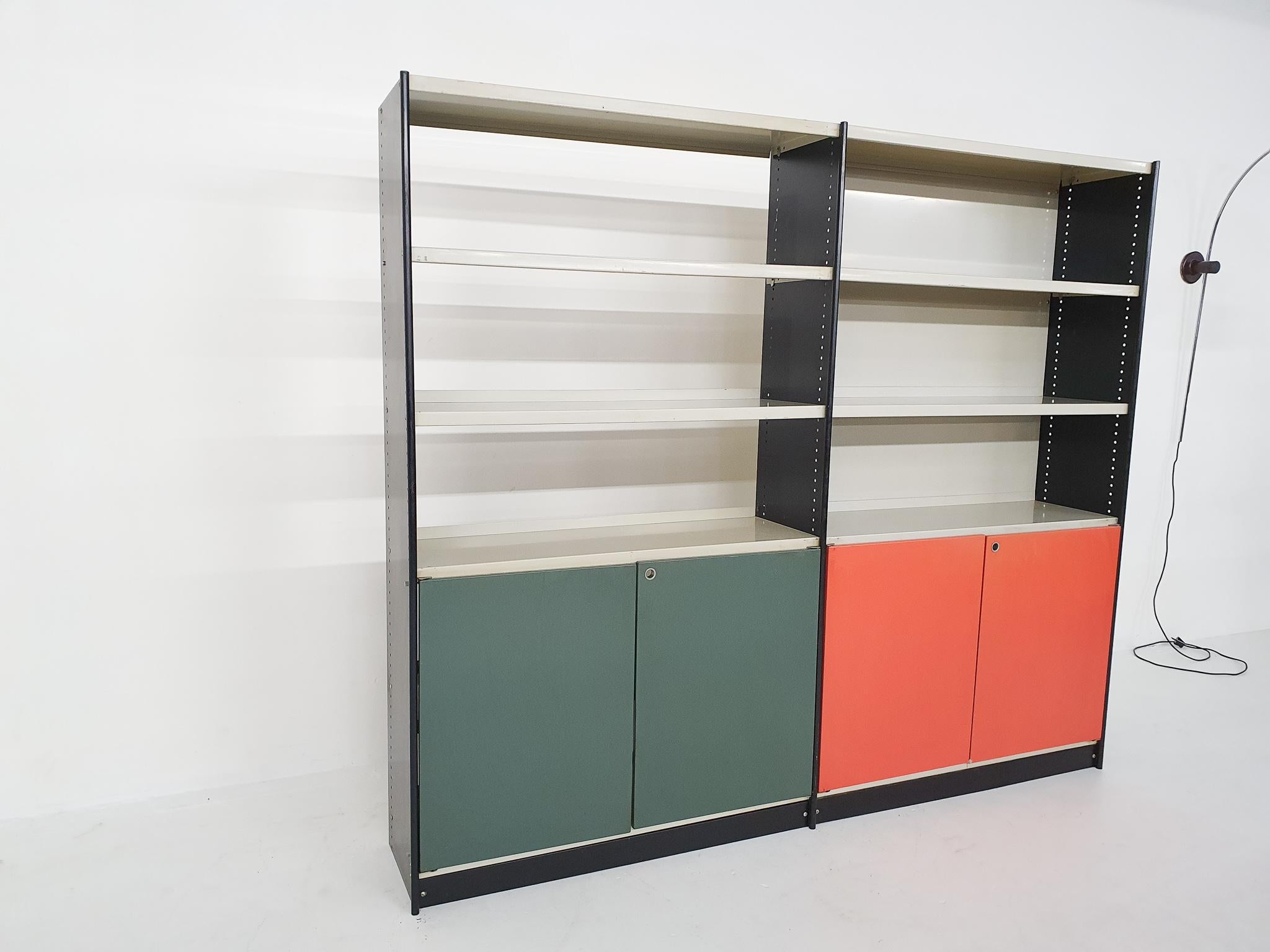 Mid-20th Century Friso Kramer for Stabilux Metal Book Case, The Netherlands, 1960's