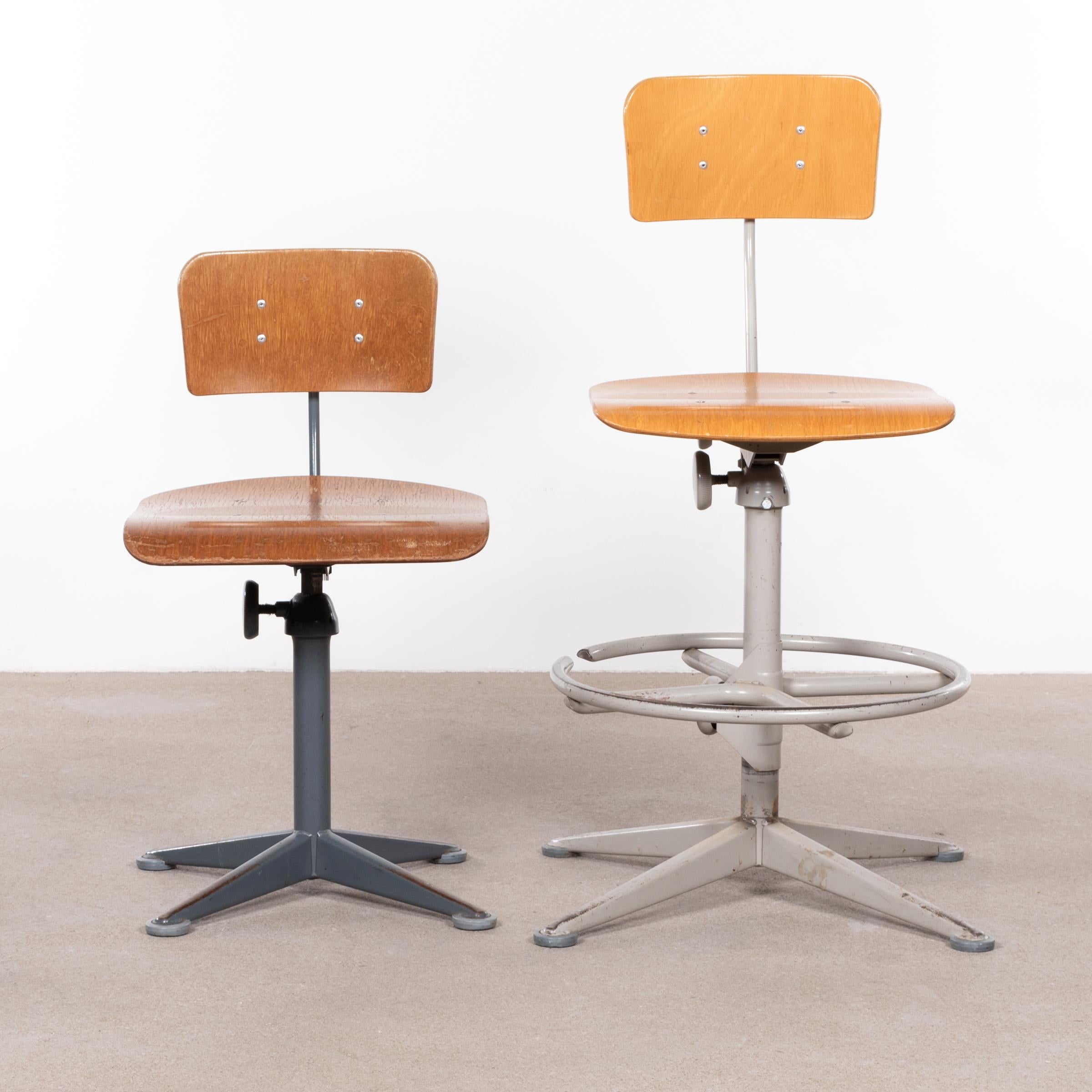 Friso Kramer Industrial Drafting Stools for Ahrend de Cirkel, Netherlands 3