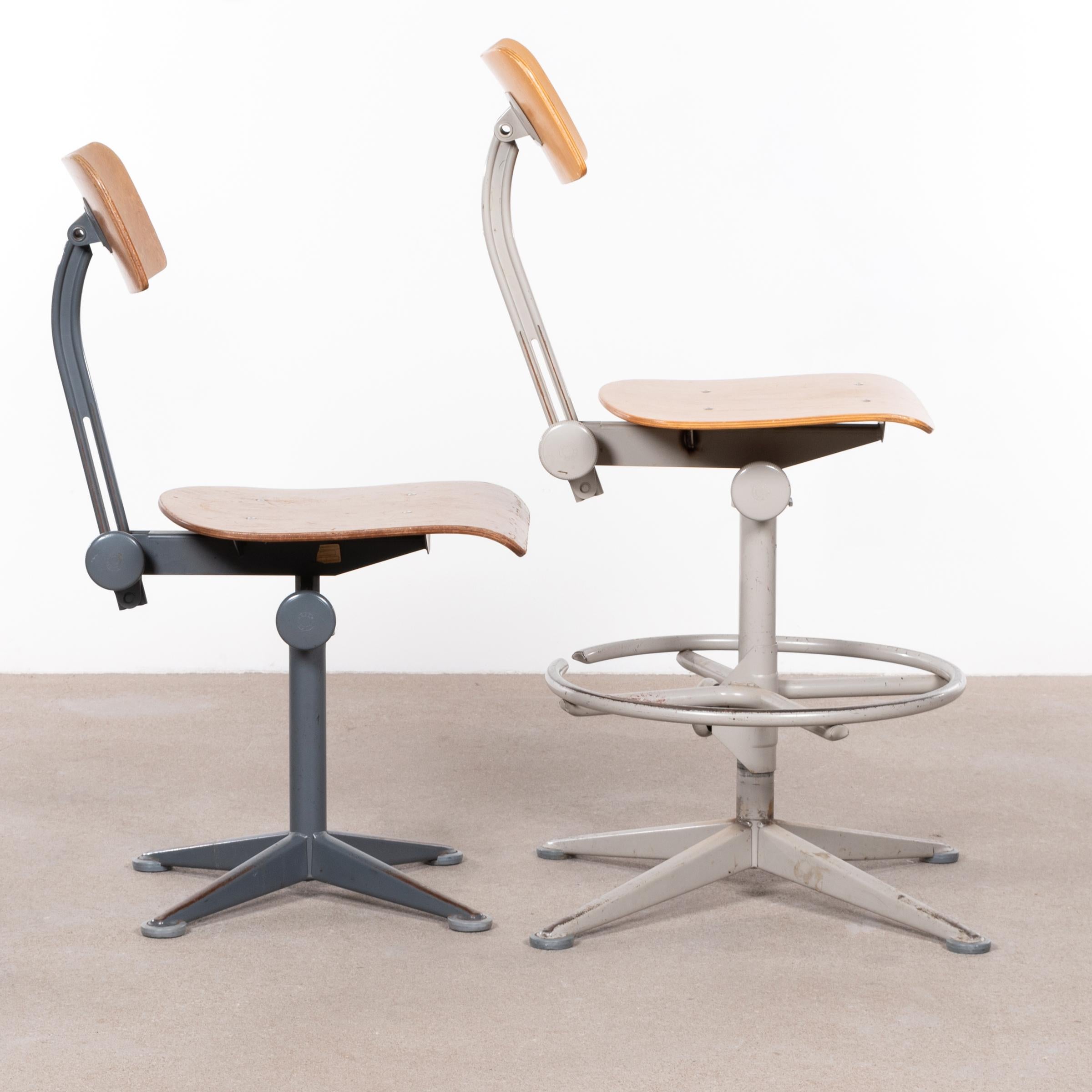 Dutch Friso Kramer Industrial Drafting Stools for Ahrend de Cirkel, Netherlands