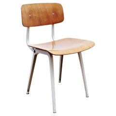 Friso Kramer Industrial Rationalist Metal and Laminated Wood Result Chair, 1953