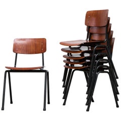 Friso Kramer Inspired Stacking School Dining Chairs