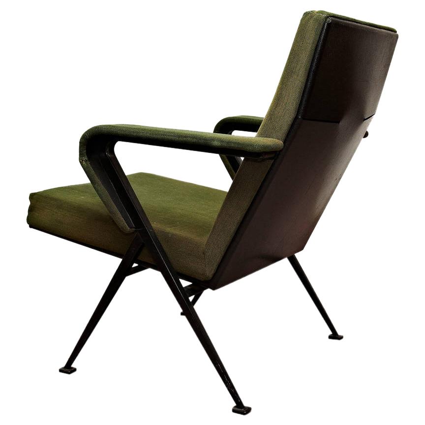 Friso Kramer Mid-Century Modern Green Upholstered Repose Fauteuil, 1969