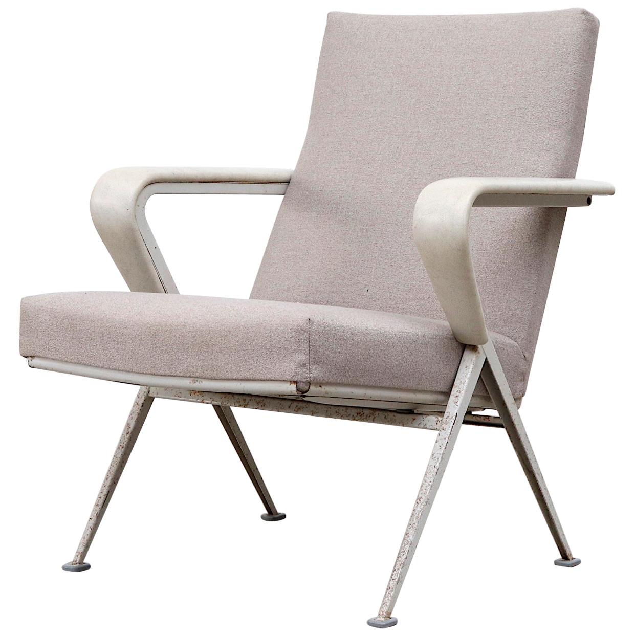 Friso Kramer "Repose" Armchair in Shades of Gray with New Upholstery, 1960