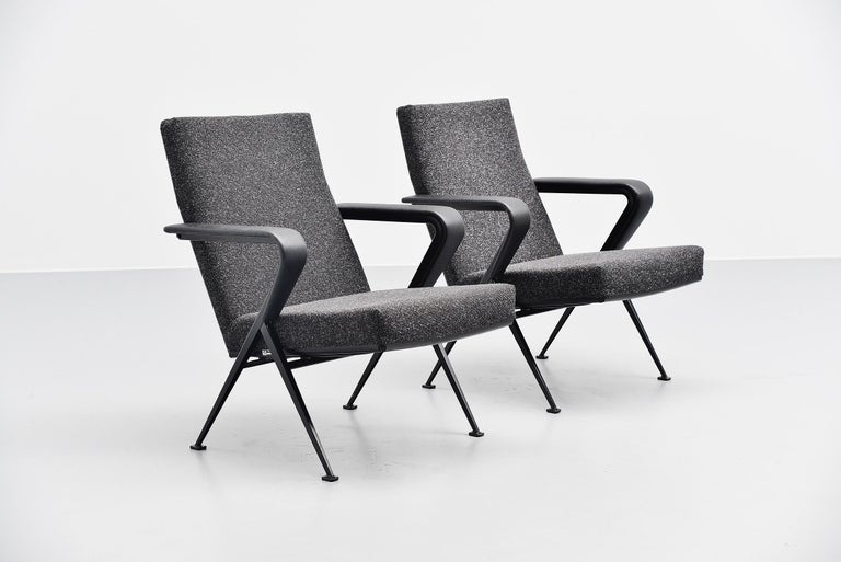 Cold-Painted Friso Kramer Repose chairs Ahrend de Cirkel, 1959 For Sale