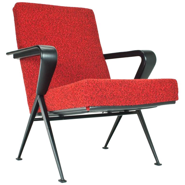 Friso Kramer Repose Lounge Chair in Red for Ahrend de Cirkel, 1965