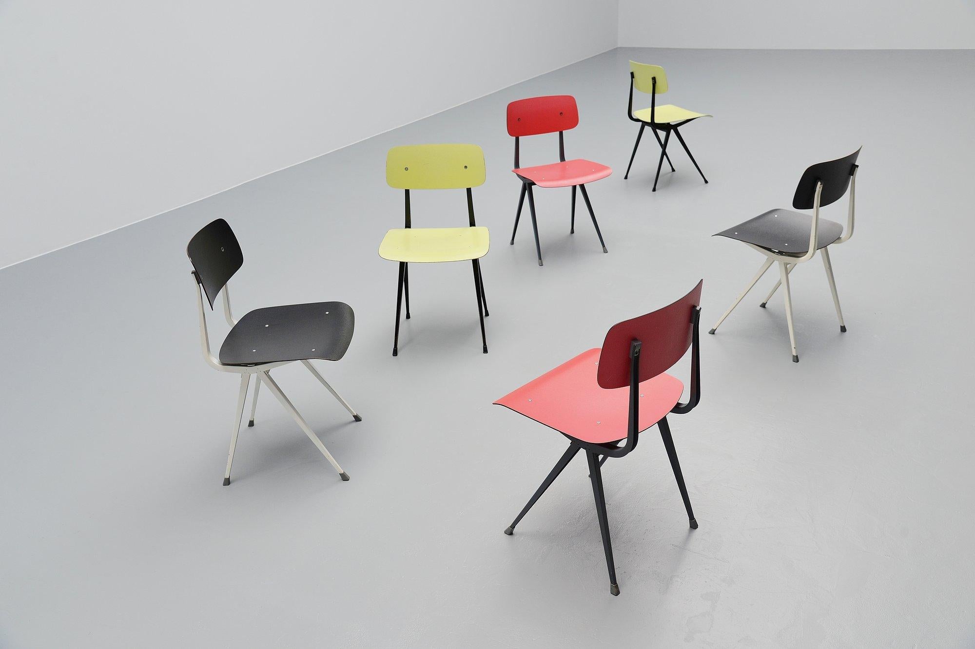 Metal Friso Kramer Result Chairs 6 for Ahrend de Cirkel, 1958