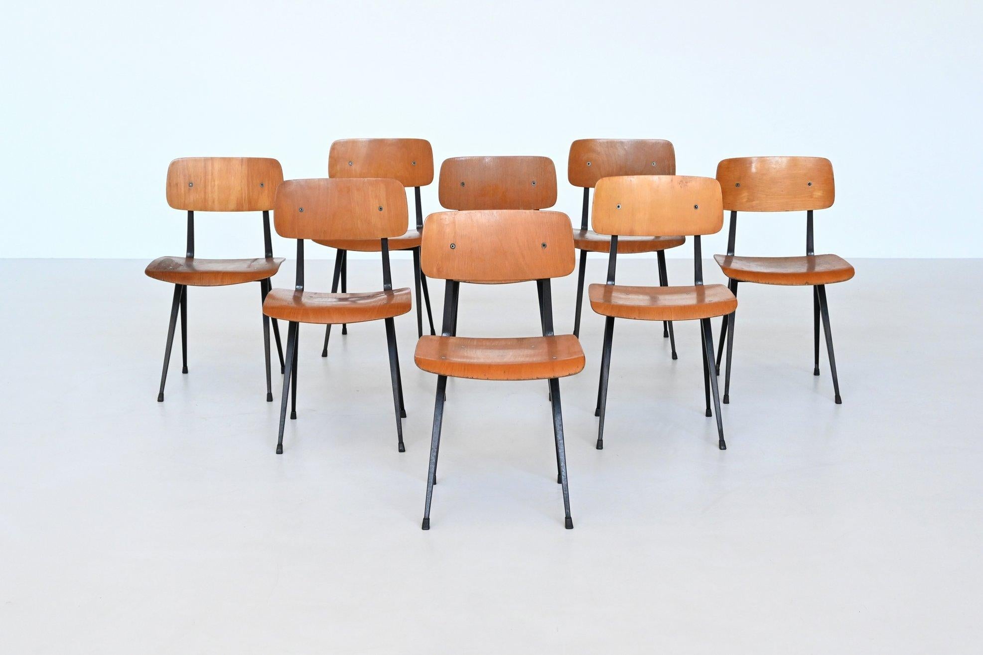 Mid-Century Modern Friso Kramer Result chairs in black Ahrend de Cirkel The Netherlands 1958