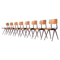 Chaises Friso Kramer Result rouge Ahrend de Cirkel Pays-Bas 1958