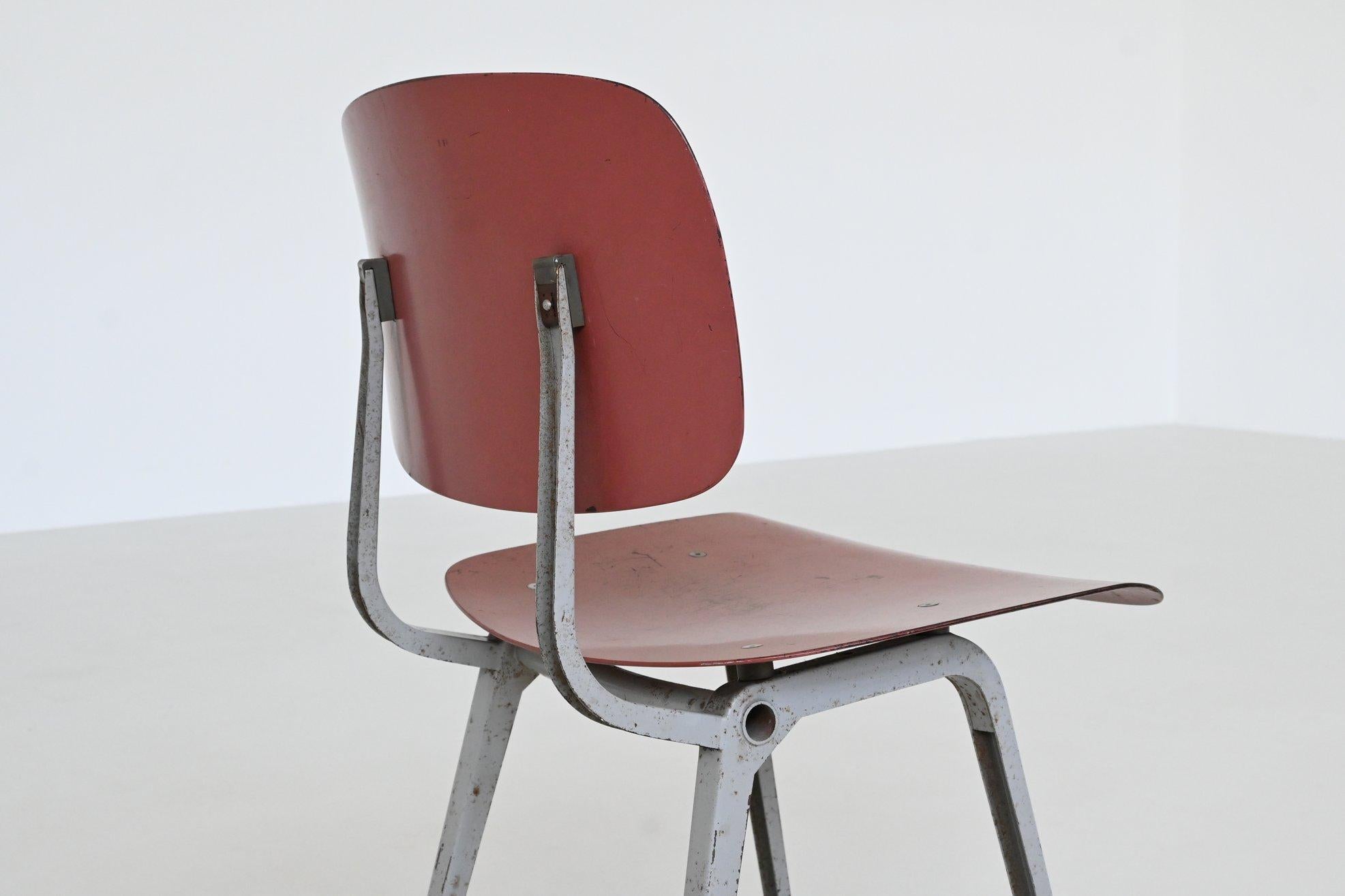 Friso Kramer Revolt chair red grey Ahrend de Cirkel The Netherlands 1953 1