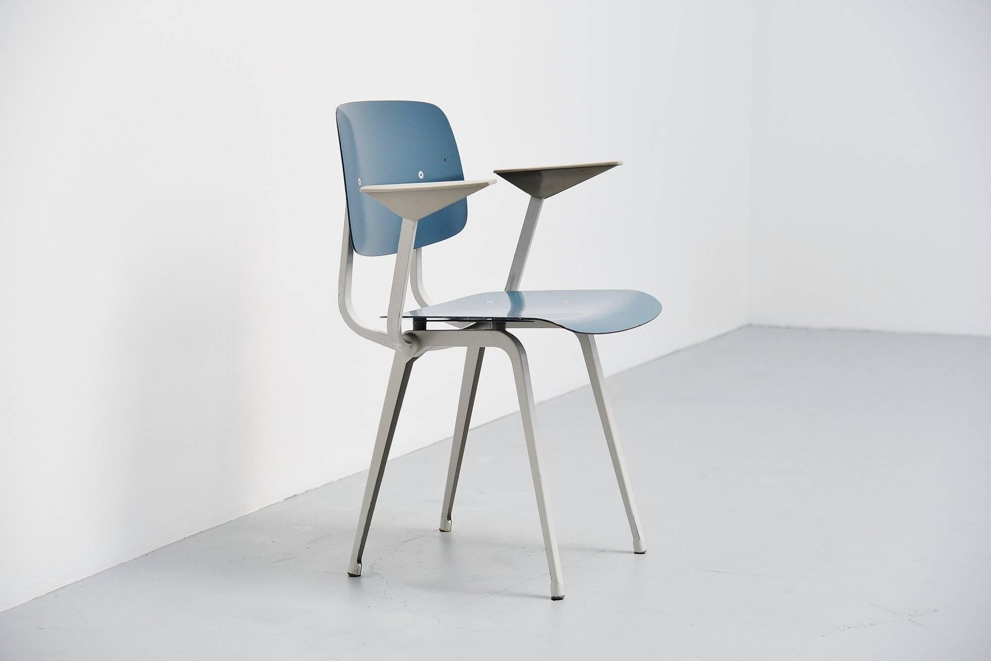 Cold-Painted Friso Kramer Revolt Chair with Arms for Ahrend de Cirkel, 1953