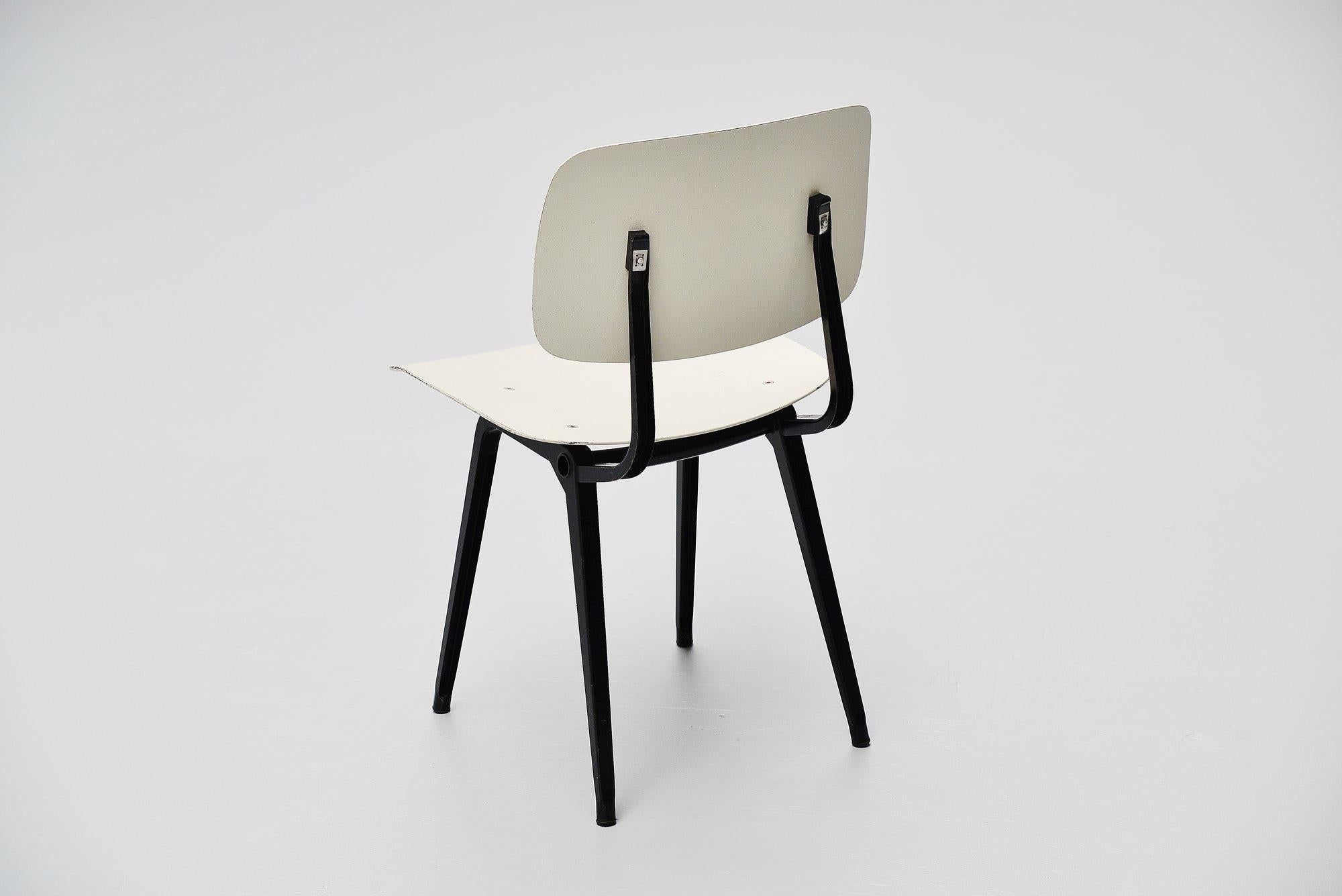 Cold-Painted Friso Kramer Revolt Chairs for Ahrend de Cirkel, 1953 Black Colors