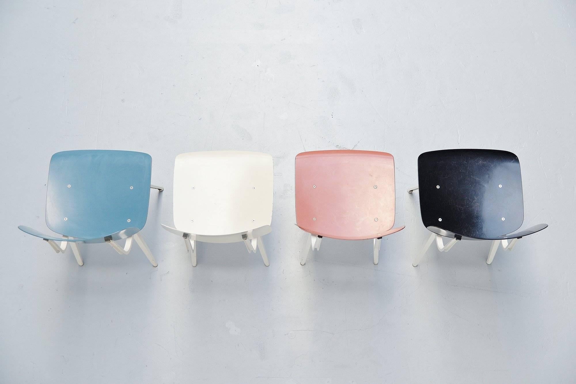 Dutch Friso Kramer Revolt Chairs for Ahrend de Cirkel 1953 Grey Colors