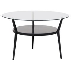 Friso Kramer "Rotunda" Black Metal and Glass Coffee Table by Ahrend de Cirkel