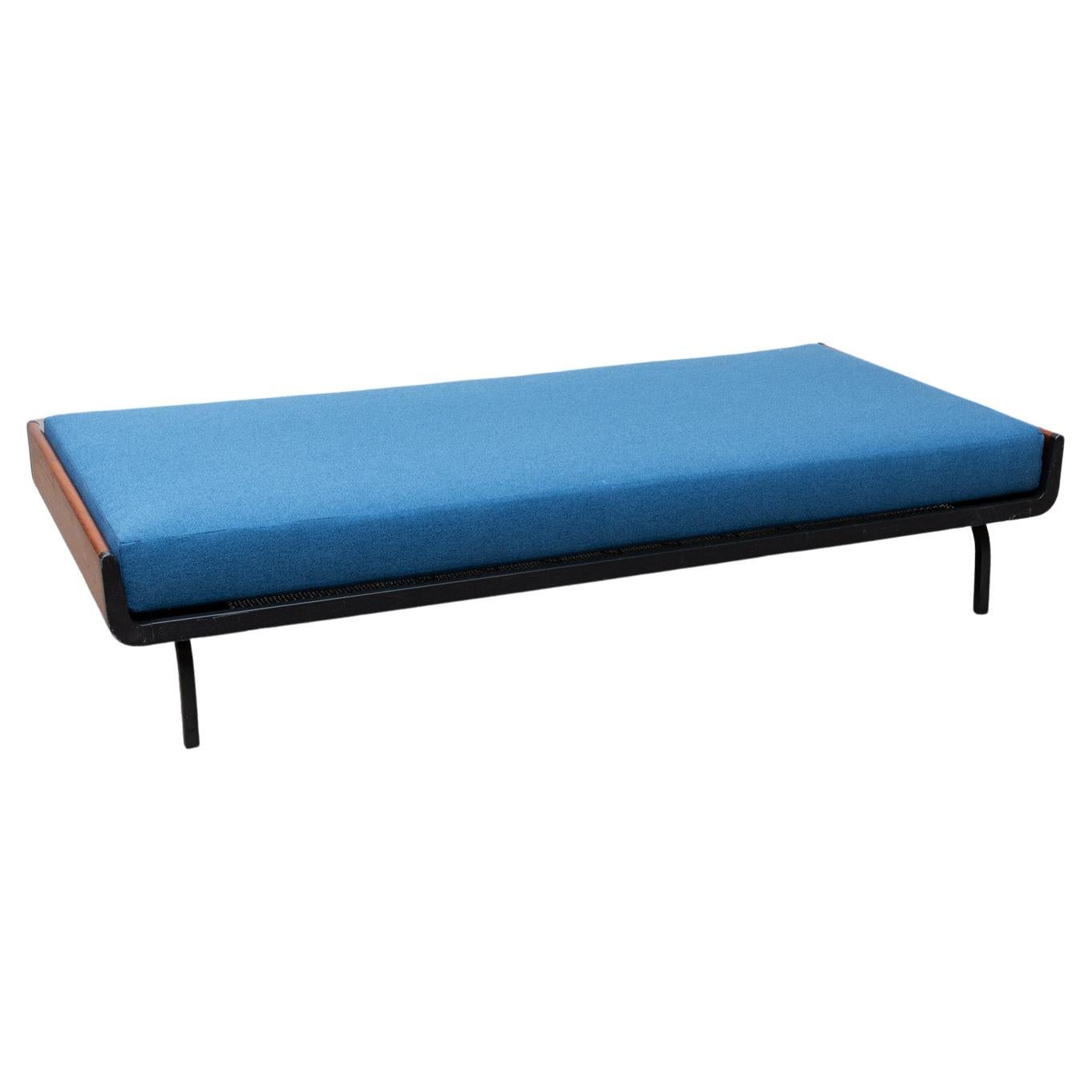 Friso Kramer Style Auping Day Bed with Bright Blue Mattress