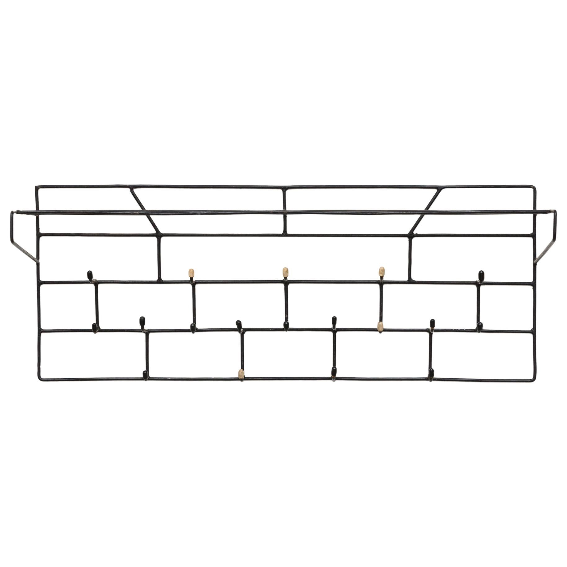 Friso Kramer Style Wire Wall Mount Coat Rack