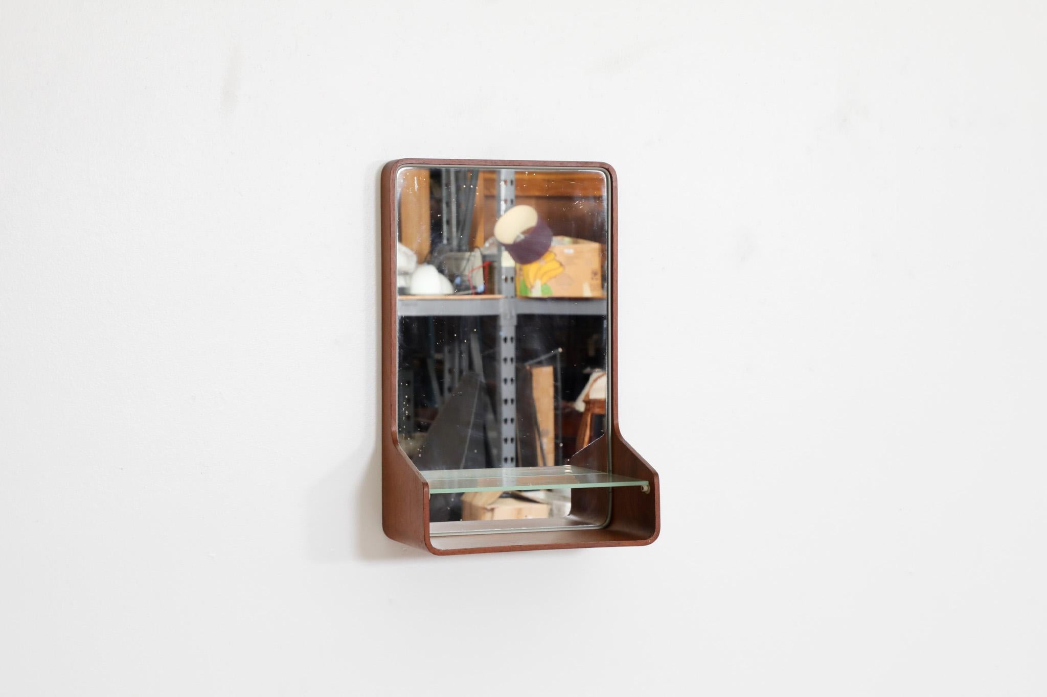Friso Kramer Teak wall mount mirror  Euroika Series For Sale 3