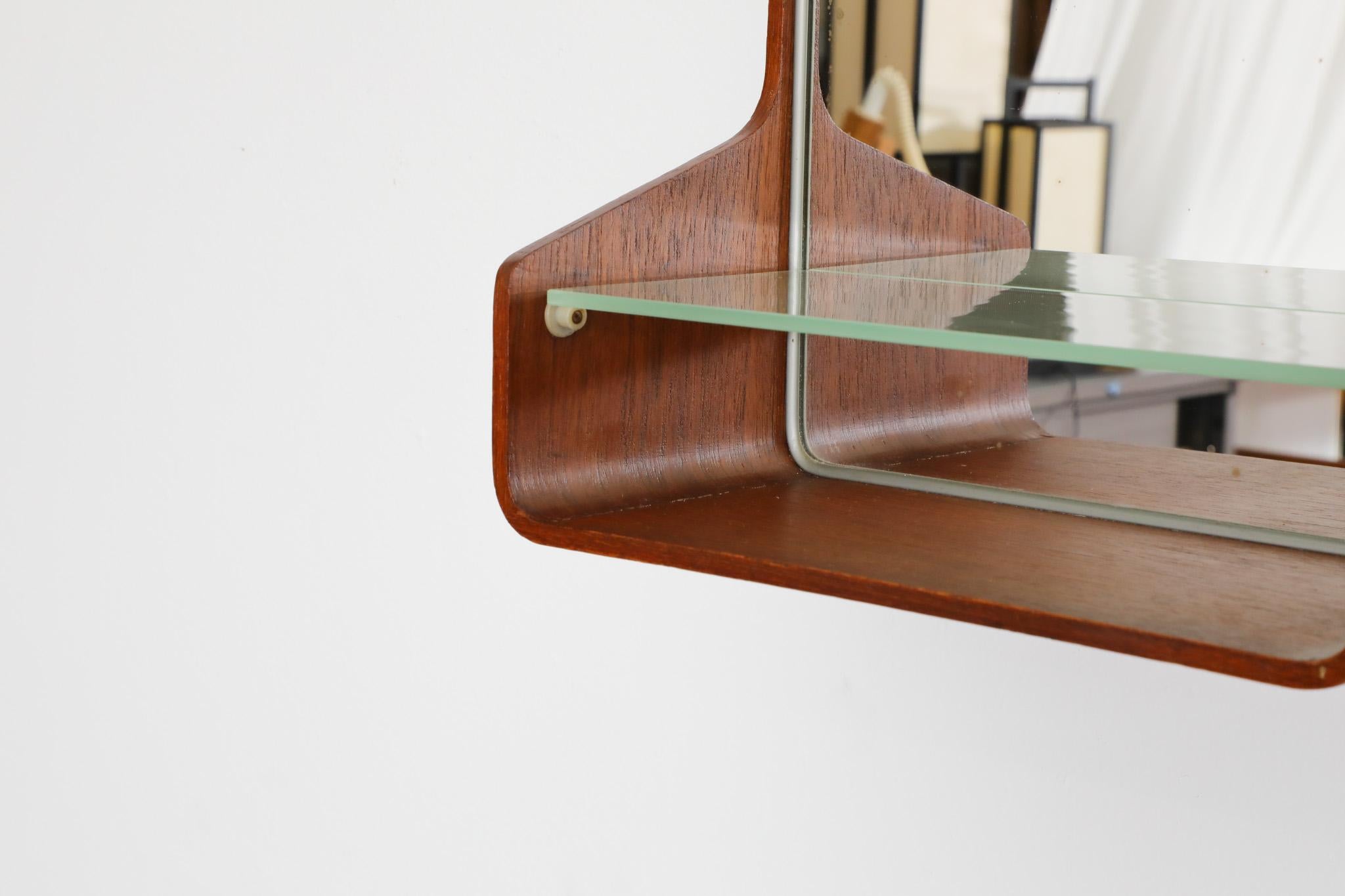 Friso Kramer Teak wall mount mirror  Euroika Series For Sale 2