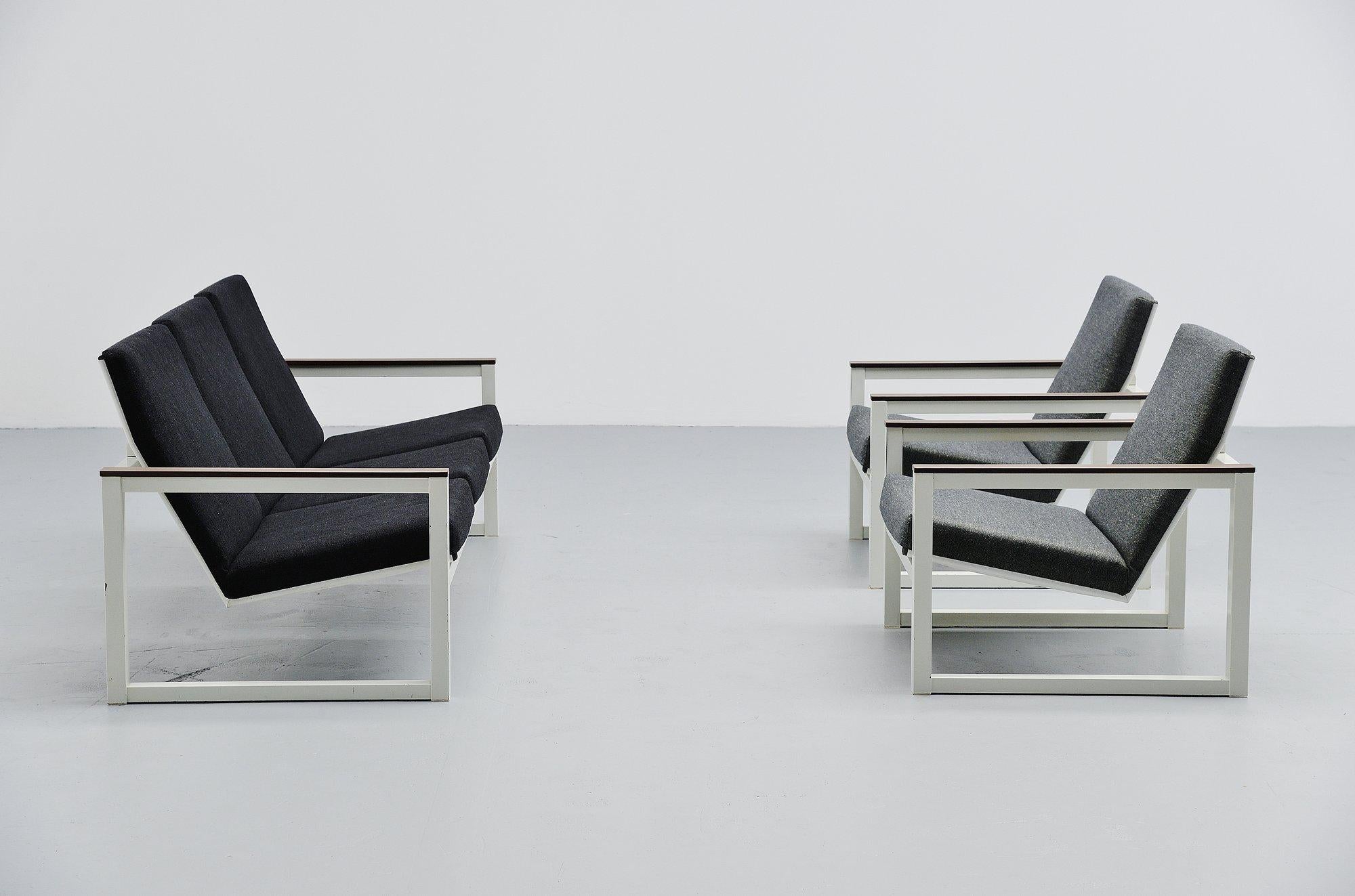 Upholstery Friso Kramer & Tjerk Reijenga Lounge Sofa Pilastro, 1965