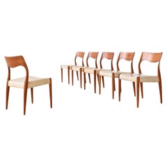 Fristho dining chairs in teak J.L. Moller Mobelfabrik The Netherlands 1954