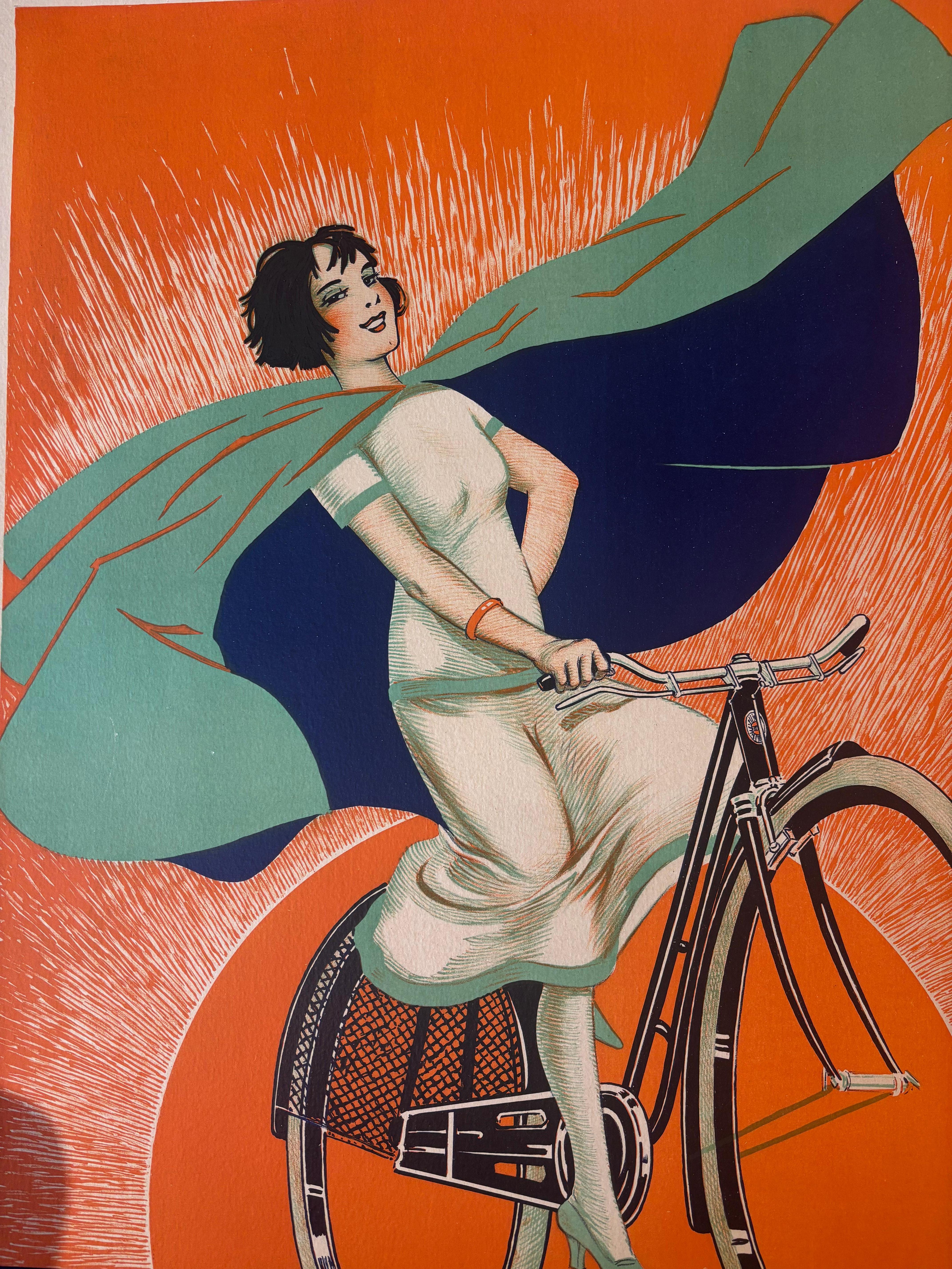 Affiche vintage « 1925 Cycles Onyx », lithographie de Fritayre