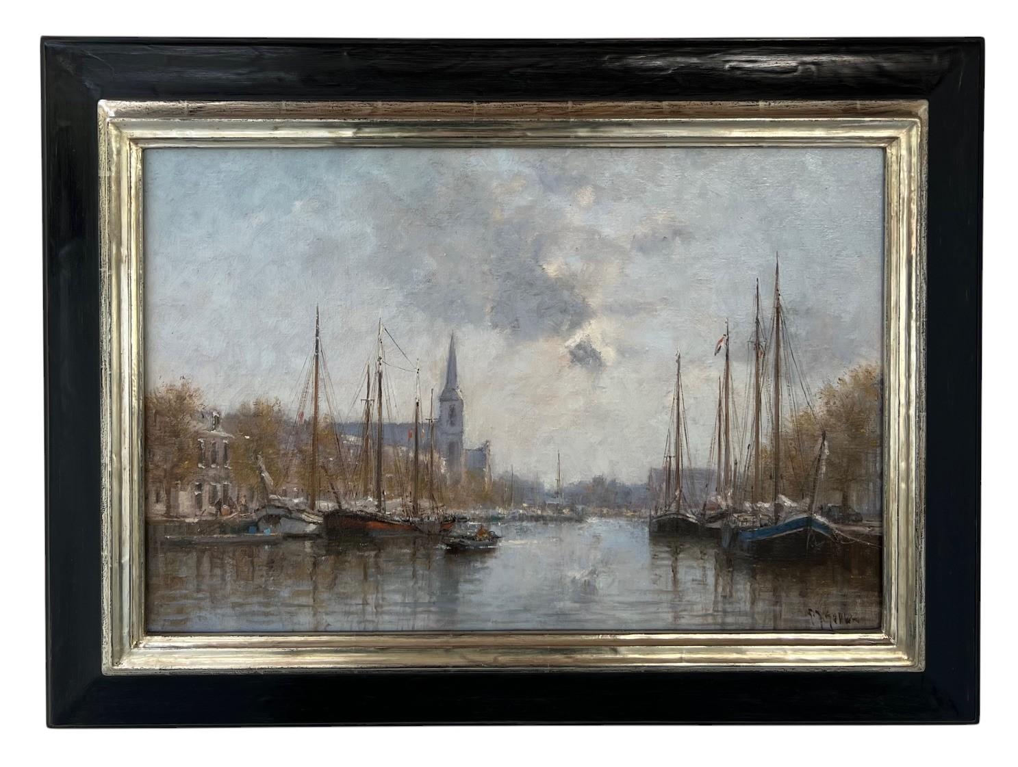 Harlingen Dutch Landscape Sail Boat Ship Water In Stock