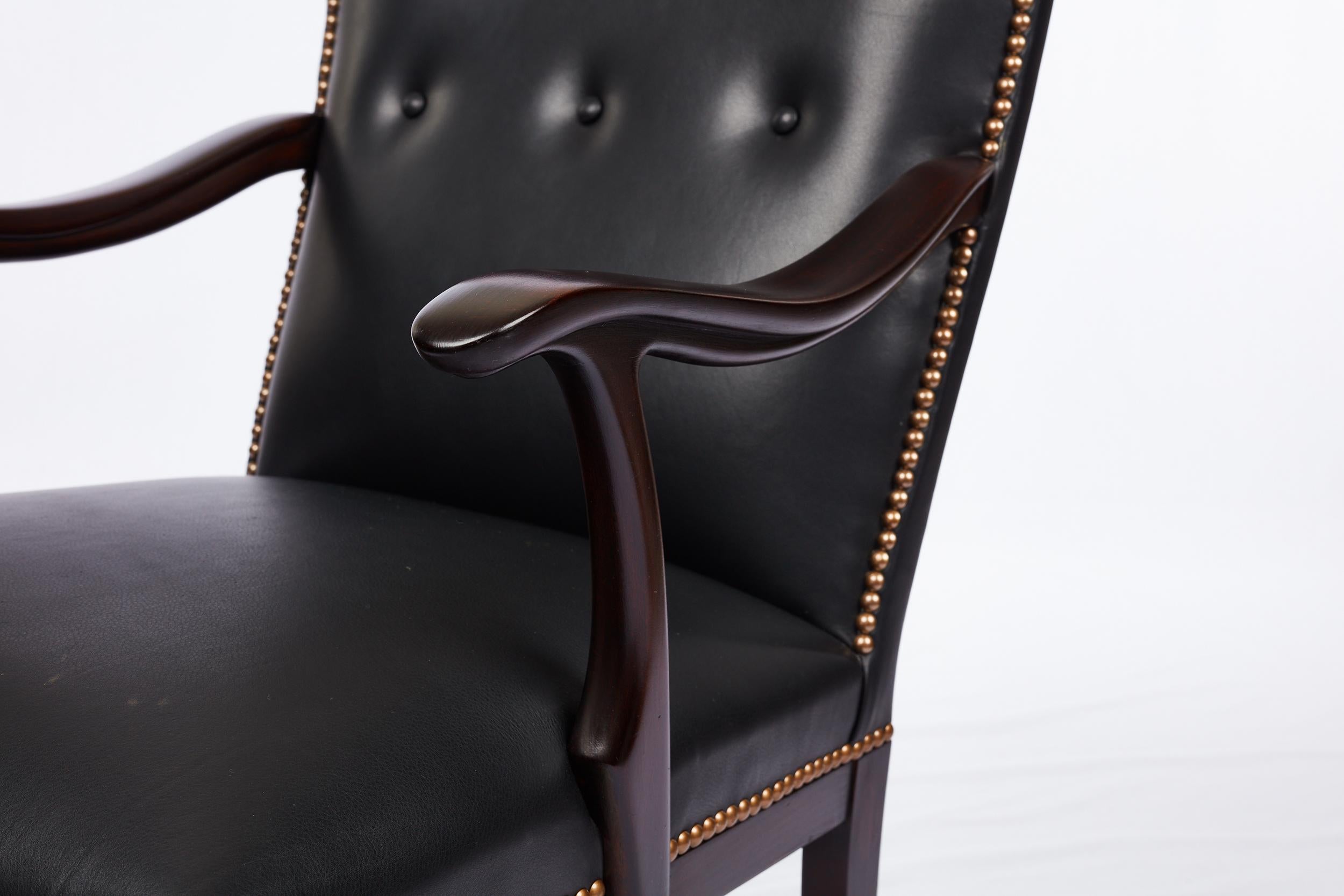 Leather Frits Henningsen Armchair For Sale