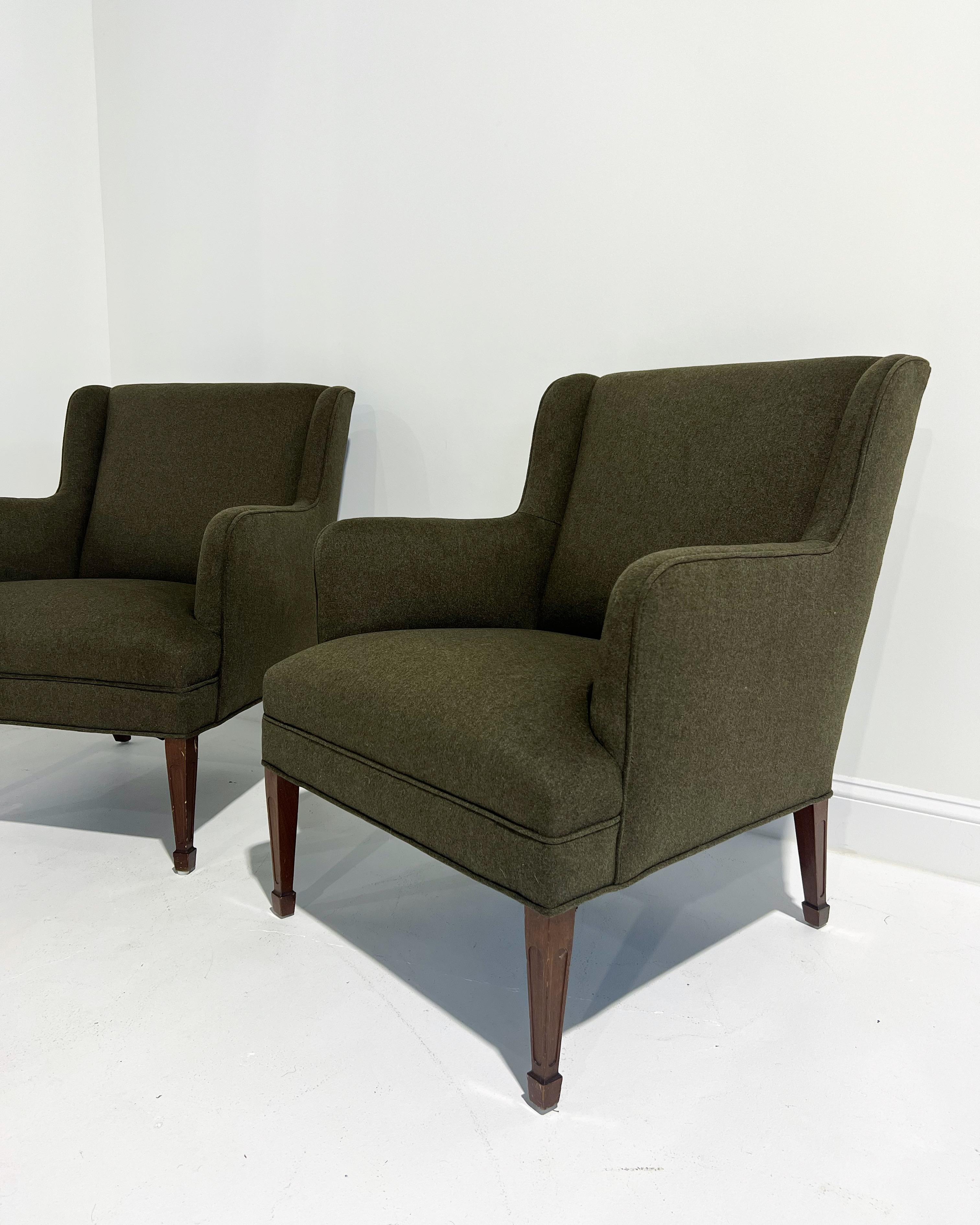 Frits Henningsen Armchairs in Loro Piana Cashmere Wool 5