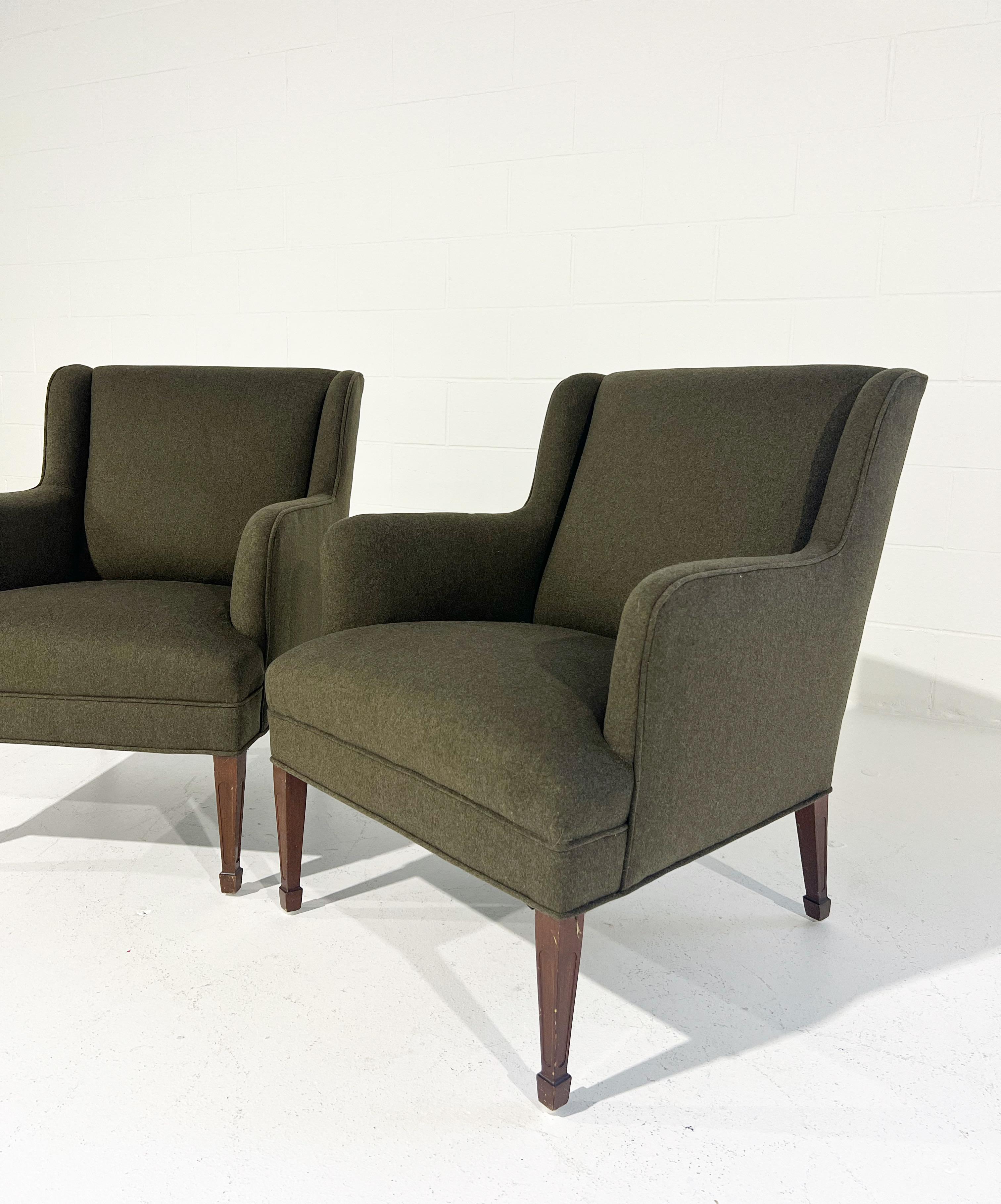 Frits Henningsen Armchairs in Loro Piana Cashmere Wool 3