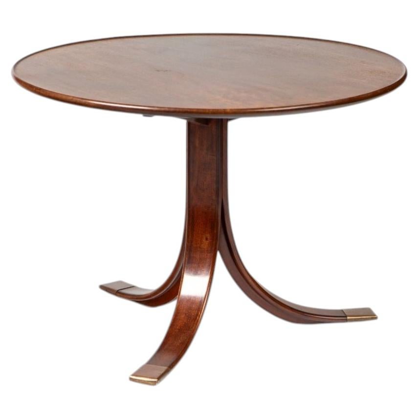 Frits Henningsen Art Deco Mahogany Pedestal Table, Model 7352