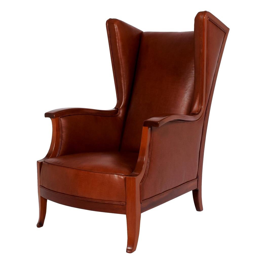Frits Henningsen Attribution Wingback Chair, 1940s