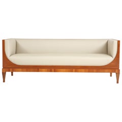 Frits Henningsen Box Form Mahogany Sofa, circa 1930s