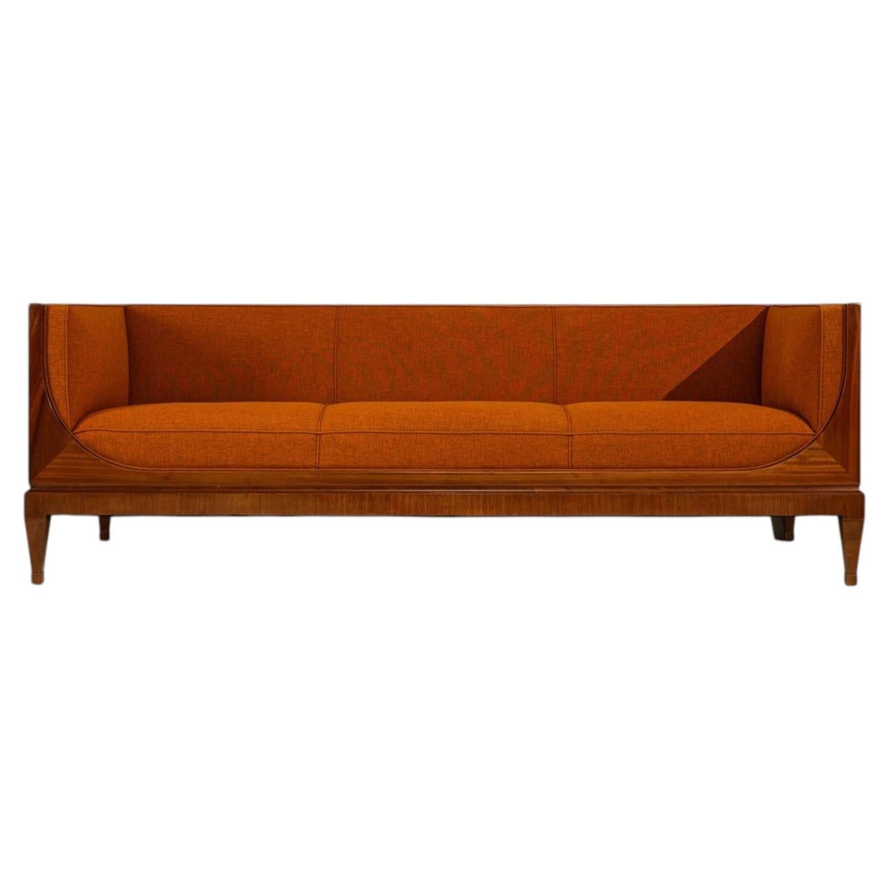 Frits Henningsen "Box Sofa" in Mahogany, Denmark 1940s, 1940's