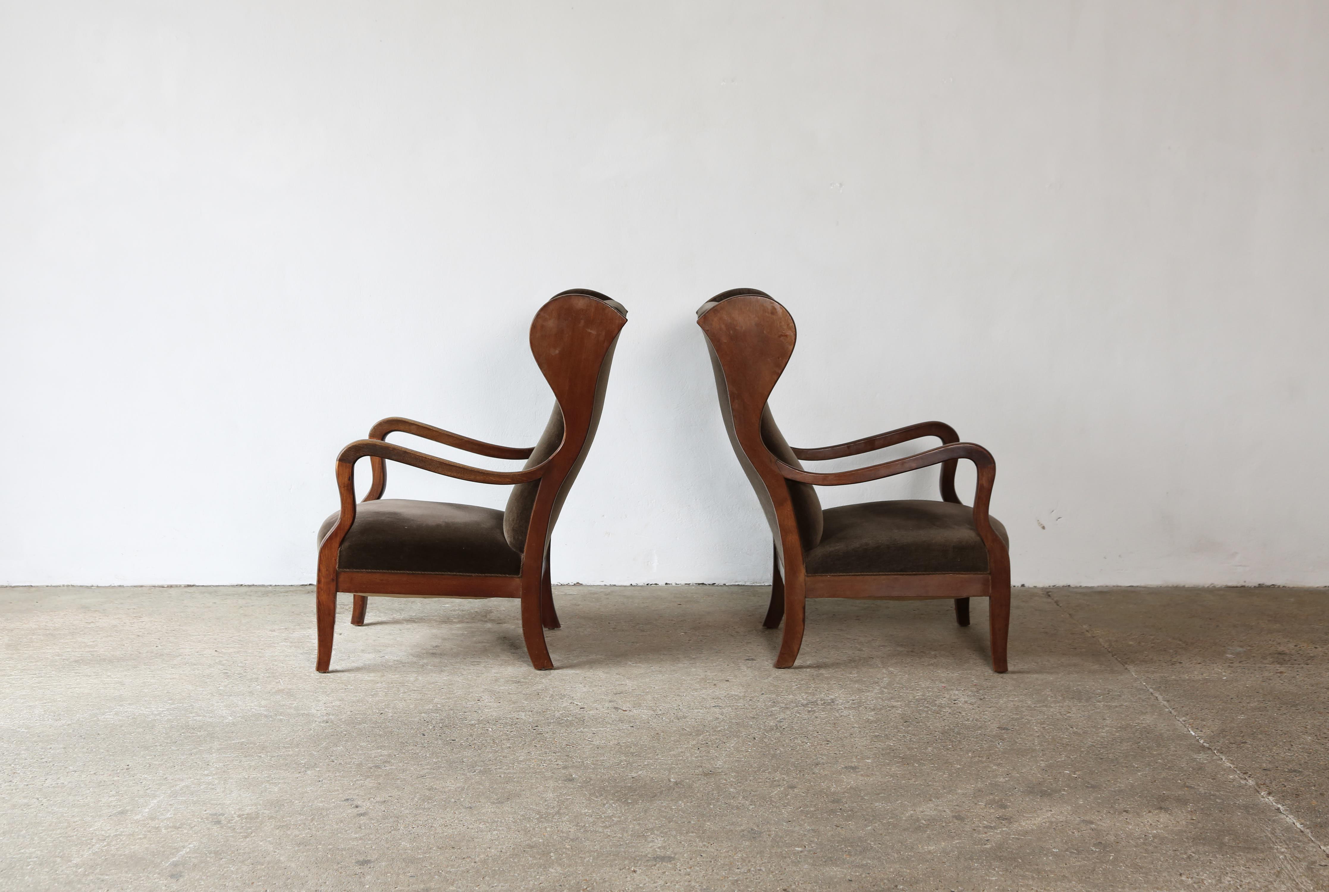 Mid-Century Modern Frits Henningsen Chairs, Denmark, 1940s For Sale