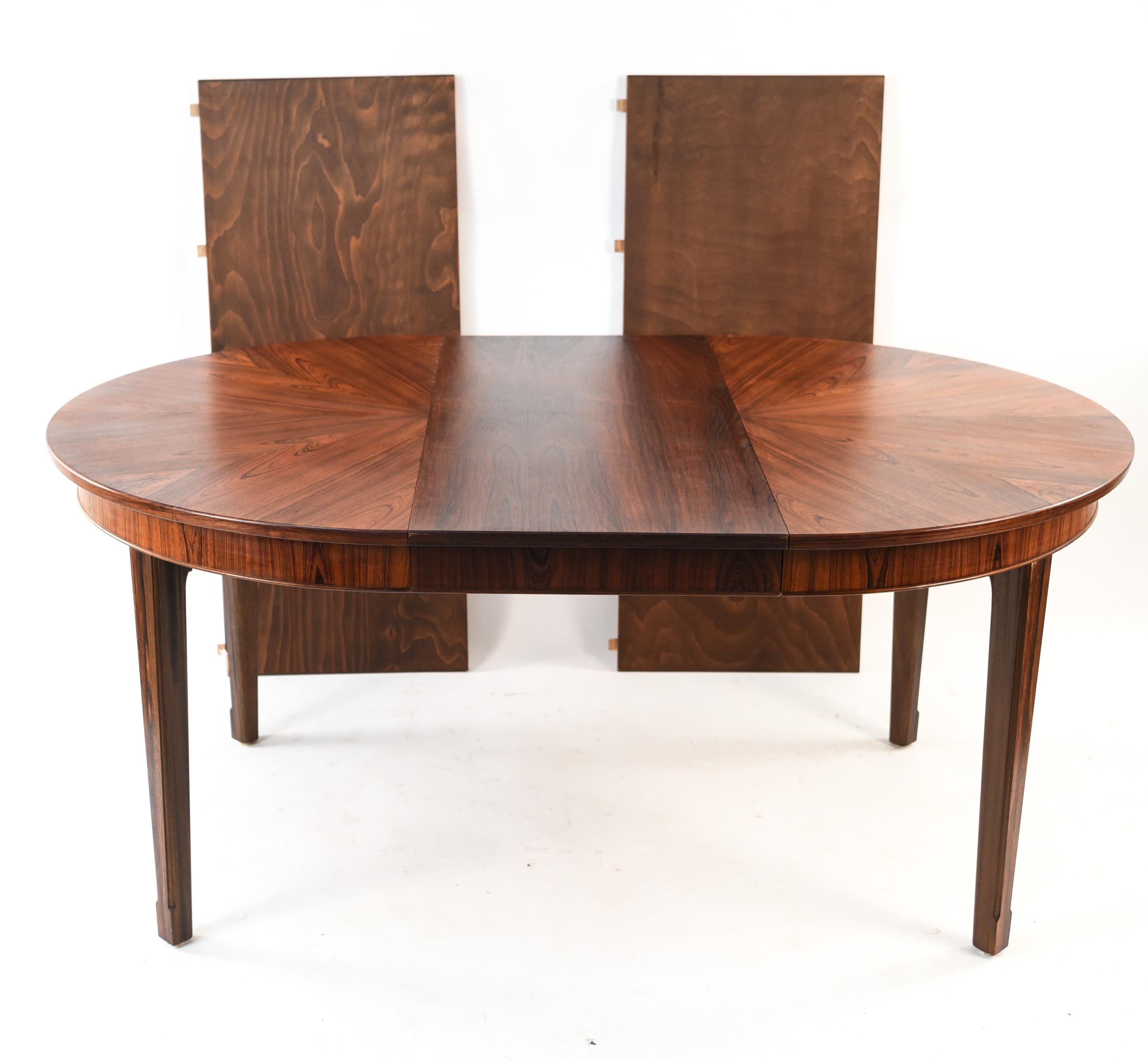 Frits Henningsen Circular Rosewood Dining Table 5