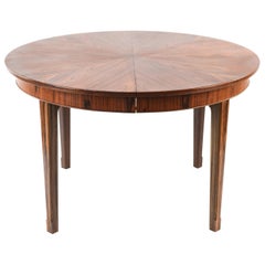 Frits Henningsen Circular Rosewood Dining Table