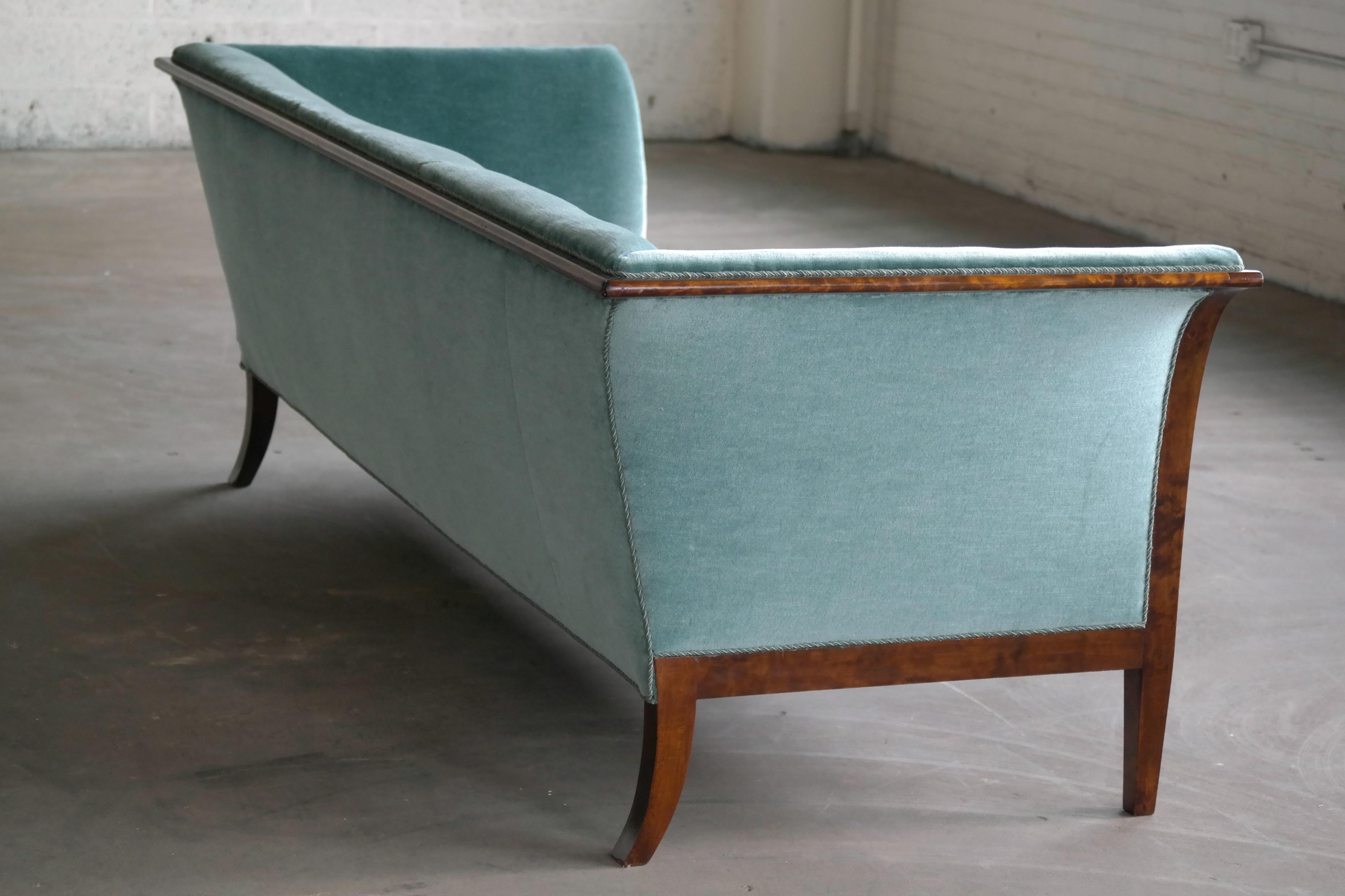 Frits Henningsen Classic Sofa in Flamed Birchwood with Original 1938 Invoice 2