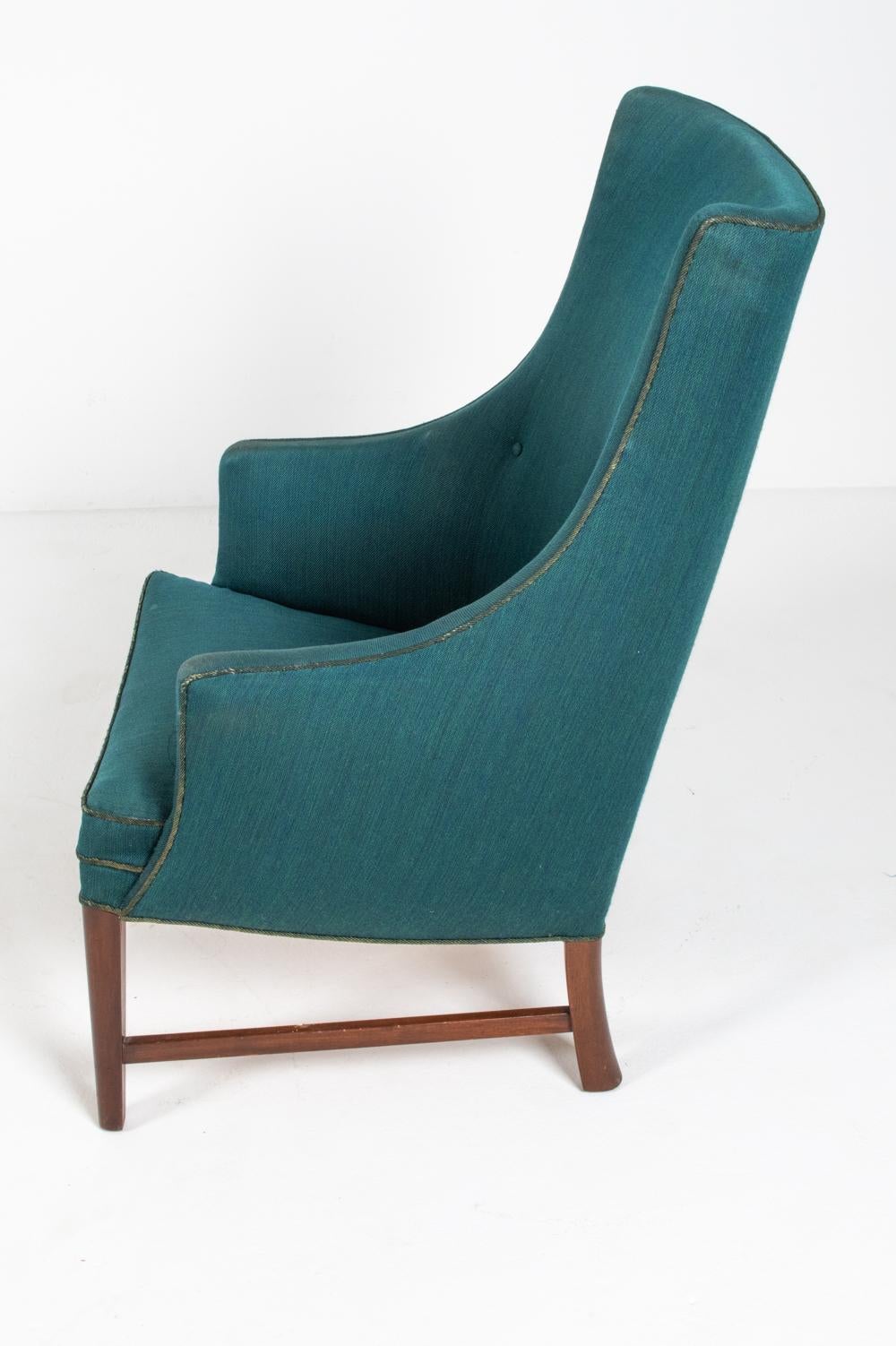 Frits Henningsen Danish Highback Lounge Chair, c. 1940's For Sale 5