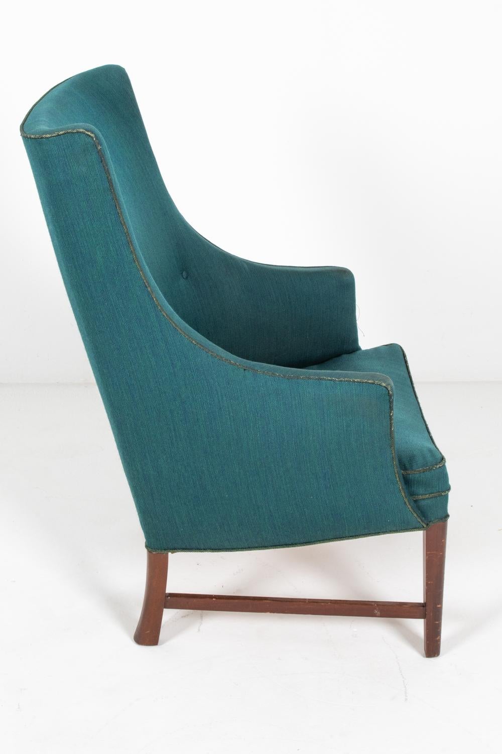 Frits Henningsen Danish Highback Lounge Chair, c. 1940's For Sale 9