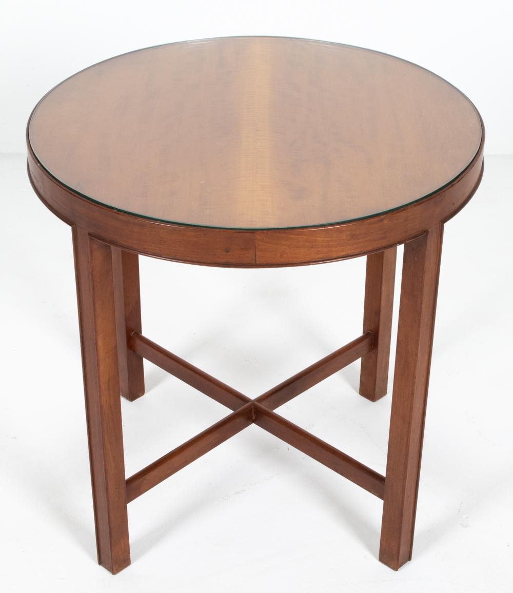 Frits Henningsen Danish Mahogany Round Side Table, c. 1940's For Sale 5