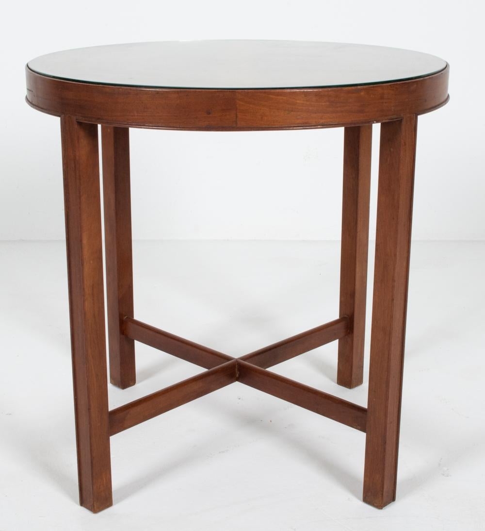 Frits Henningsen Danish Mahogany Round Side Table, c. 1940's For Sale 6