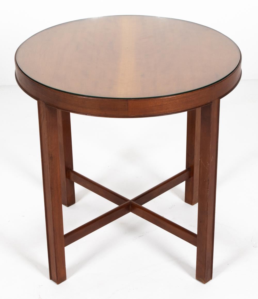 Mid-20th Century Frits Henningsen Danish Mahogany Round Side Table, c. 1940's For Sale