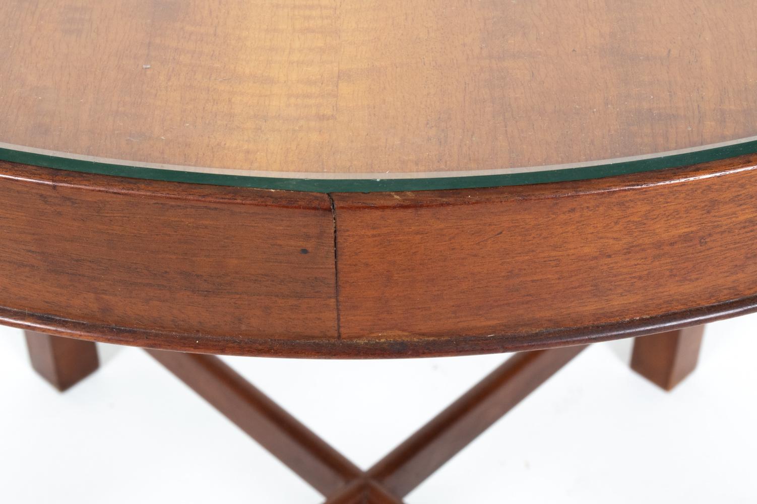 Frits Henningsen Danish Mahogany Round Side Table, c. 1940's For Sale 2